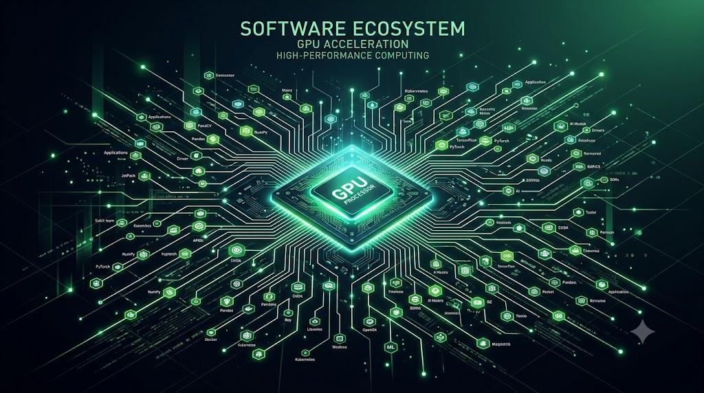 NVIDIAのCUDAというAI計算基盤のイメージ