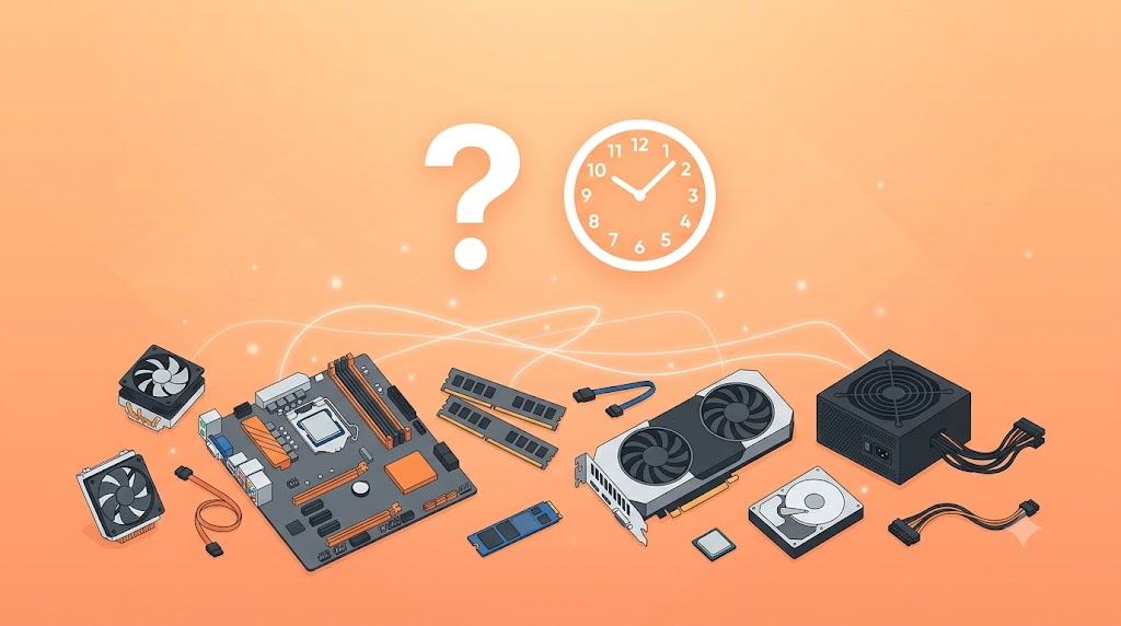 自作PCのリスクを示すイメージ