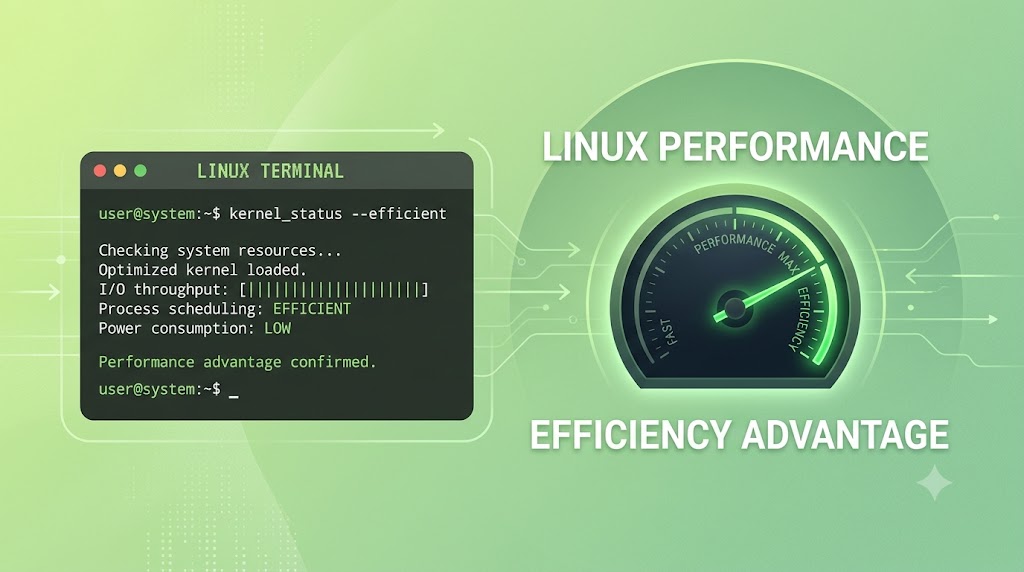Linuxで生成AIを動かすメリットを示すイメージ