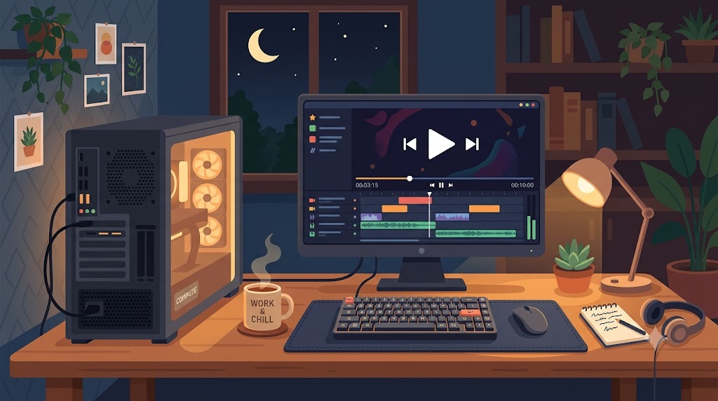 ローカルPCで動画生成AIを動かすイメージ