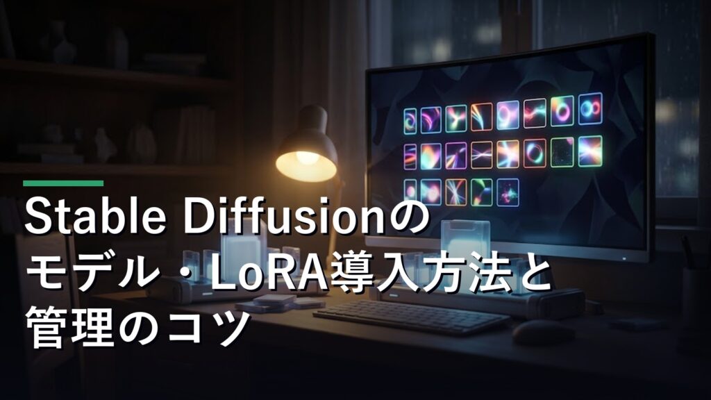 Stable Diffusionのモデル・LoRA導入のイメージ
