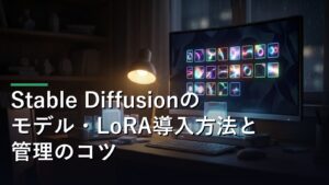 Stable Diffusionのモデル・LoRA導入のイメージ