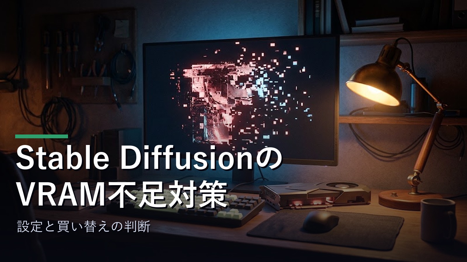 Stable DiffusionのVRAM不足対策のイメージ