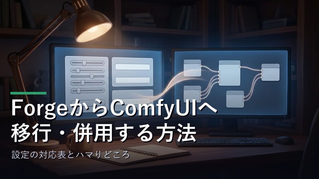 ForgeからComfyUIへ移行・併用するイメージ